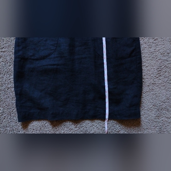 MagicLinen Elegant Black Long Sleeve Cotton and Linen Dress Size S - Picture 8 of 8